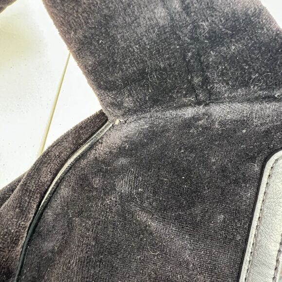 Y2K‎ Vintage JUICY COUTURE Black Velour Backpack Bookbag Weekend Bag Travel main image 8